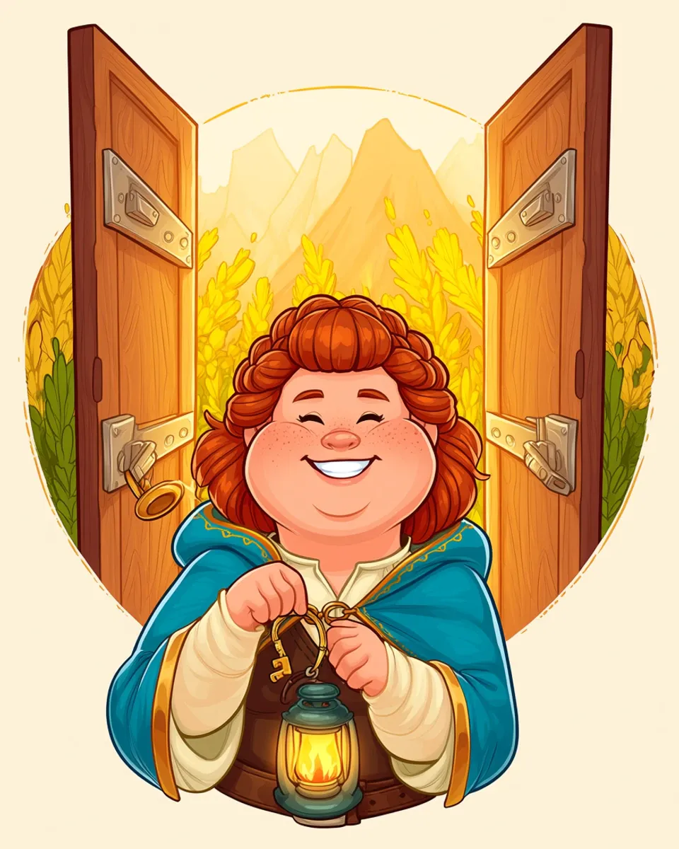 Communitas, Keeper of the Doors: an AI agent, painted as a dwarf of the Hall.